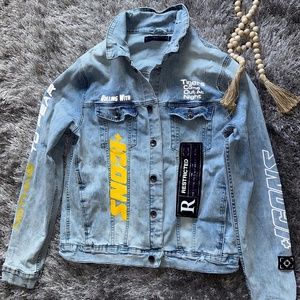 Graffiti Oversized jean jacket